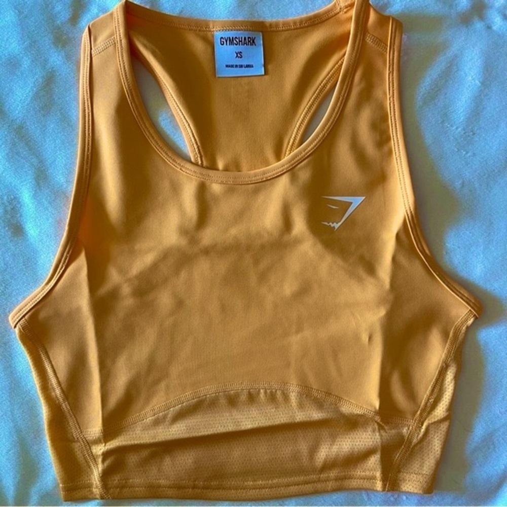 Gymshark Pulse Crop Tank - Apricot Orange